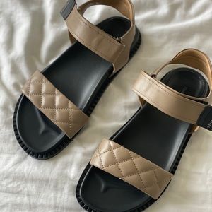 New leather sandals